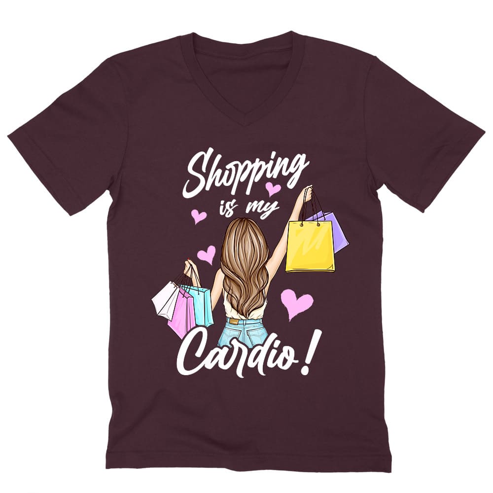 Shopping is My Cardio Férfi V-nyakú Póló