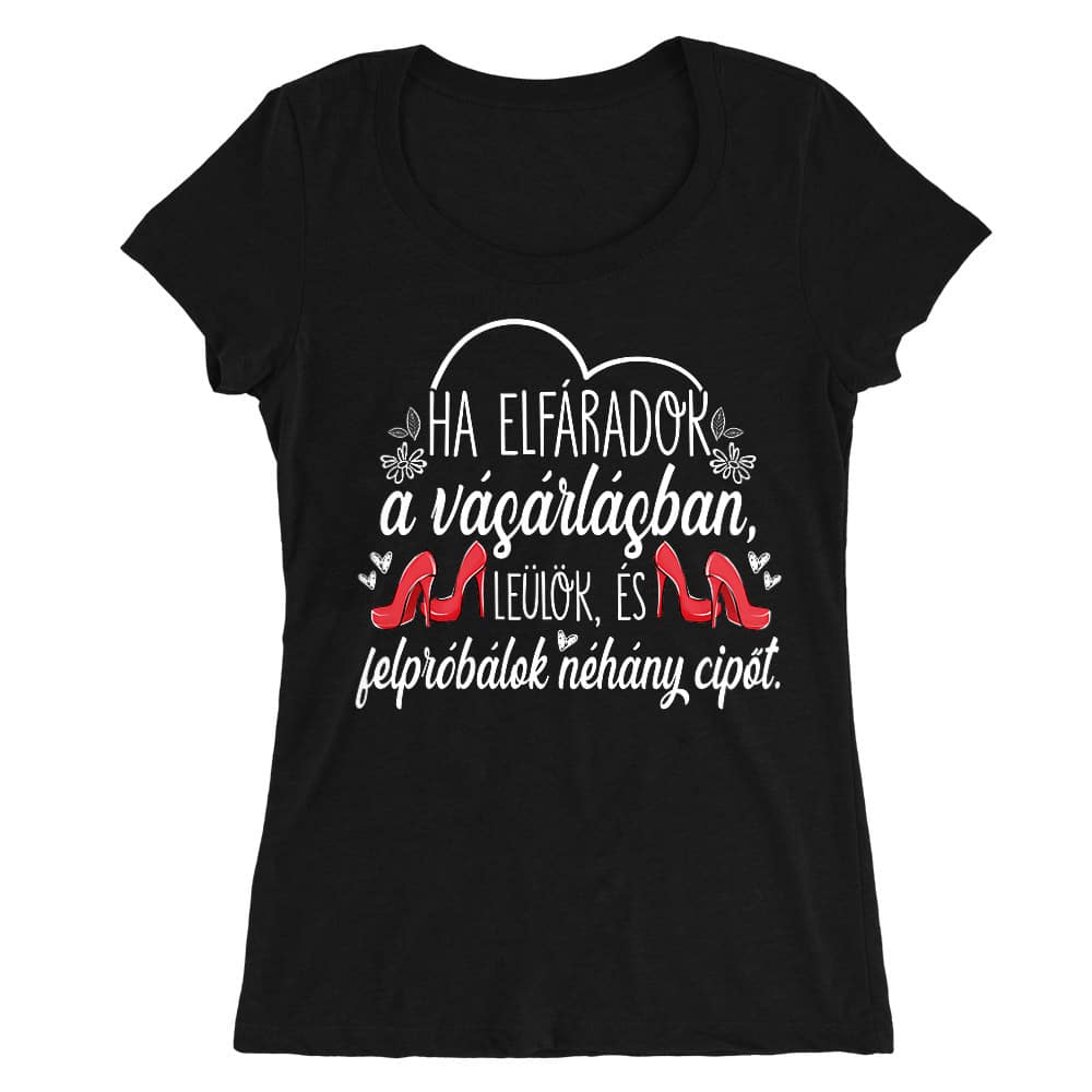 Felpróbálok néhány Cipőt Női O-nyakú Póló