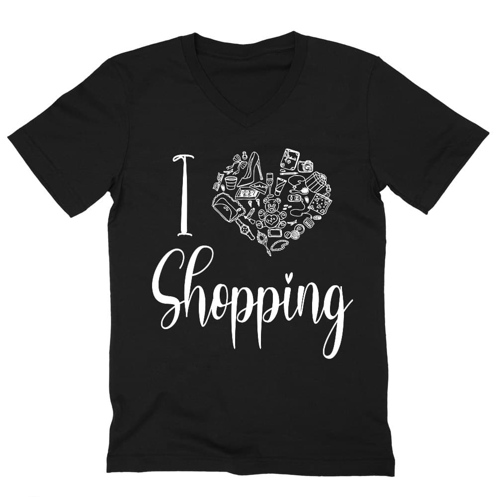 I Love Shopping Férfi V-nyakú Póló