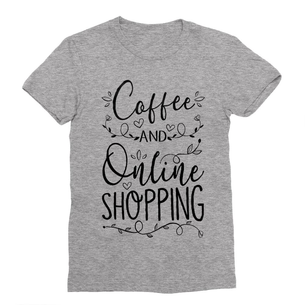 Coffee and Online Shopping Férfi Testhezálló Póló