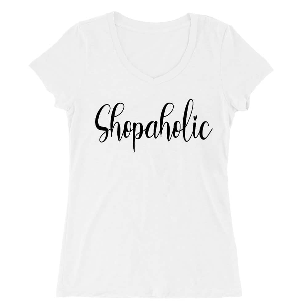 Shopaholic Női V-nyakú Póló