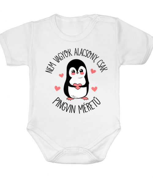 Pingvin Méret Poénos Baba Body - Vicces szöveges
