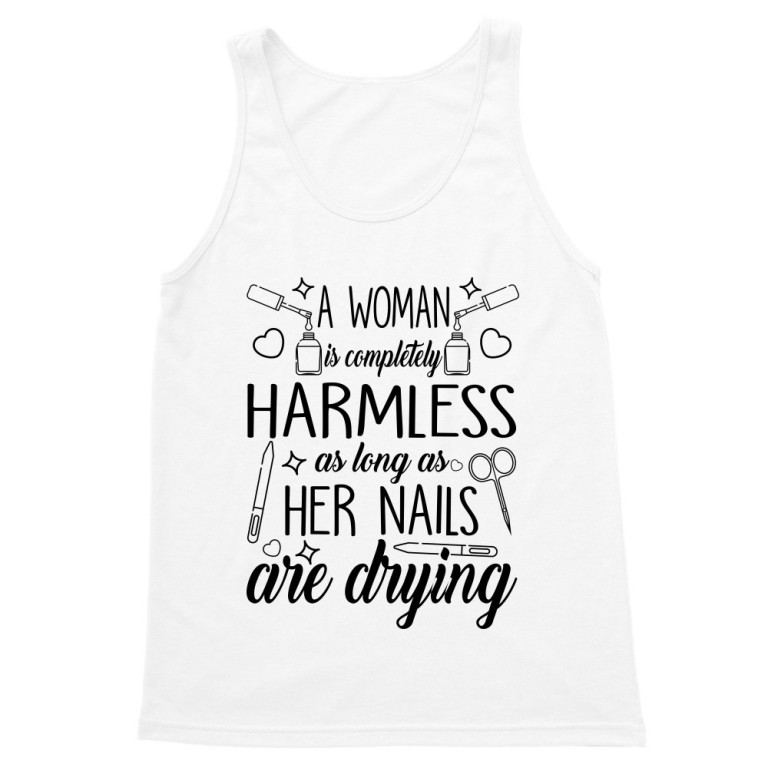 A woman is completely harmless