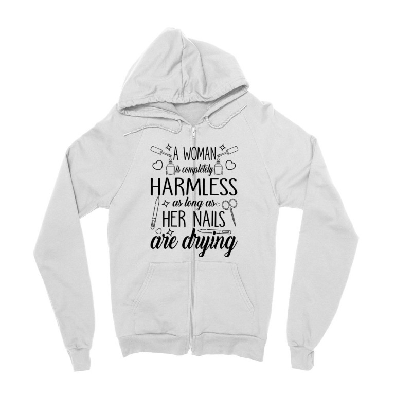 A woman is completely harmless