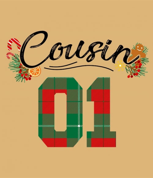Christmas Cousin - 01 Unokatesó Pólók, Pulóverek, Bögrék - Unokatesó