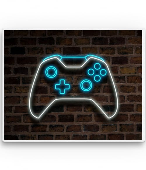 Neon Xbox controller Gamer Vászonkép - Gaming