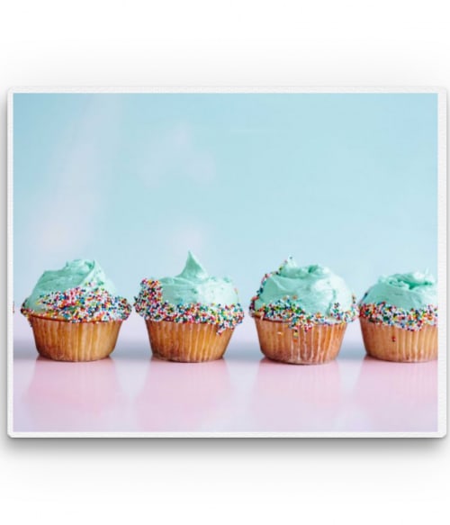 Blue cupcake Ételek Vászonkép - Hobbi-Érdeklődés