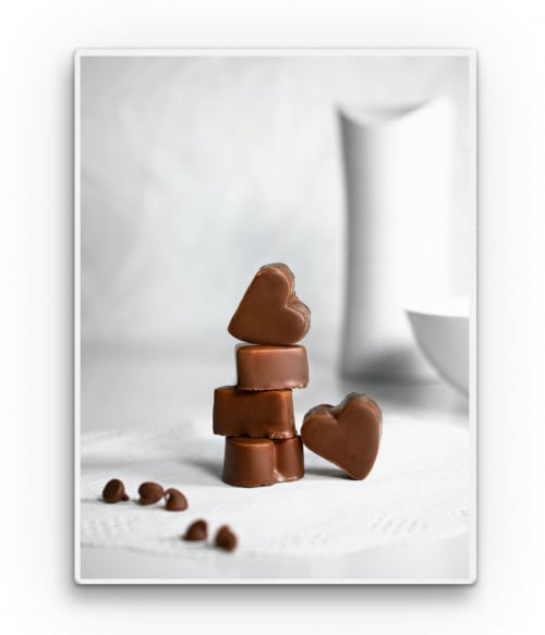 Chocolate heart Ételek Vászonkép - Hobbi-Érdeklődés