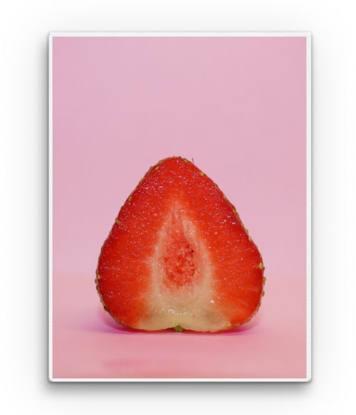 Strawberry in pink Ételek Vászonkép - Hobbi-Érdeklődés