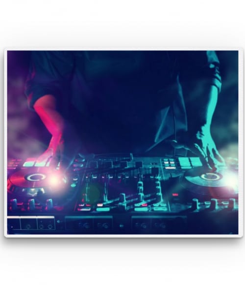 DJ neon Hangszerek Vászonkép - Zene