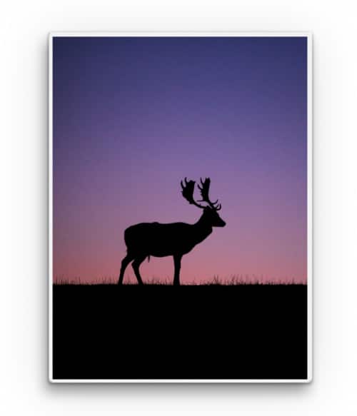 Deer silhouette 2. Vadász Vászonkép - Vadász