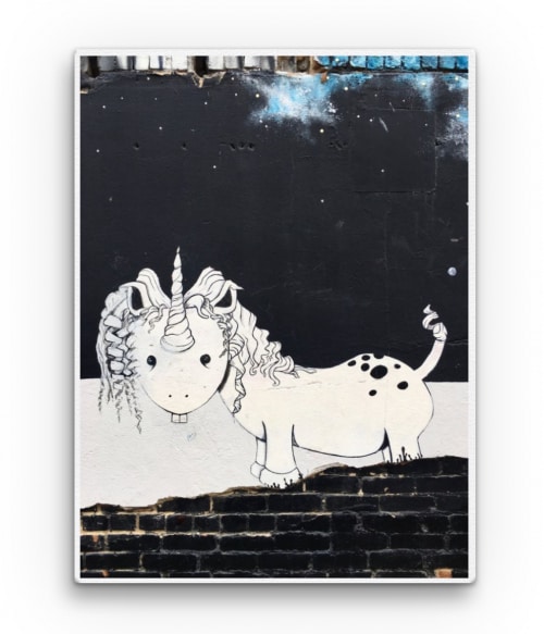 Unicorn graffiti Általános művészet Vászonkép - Művészet