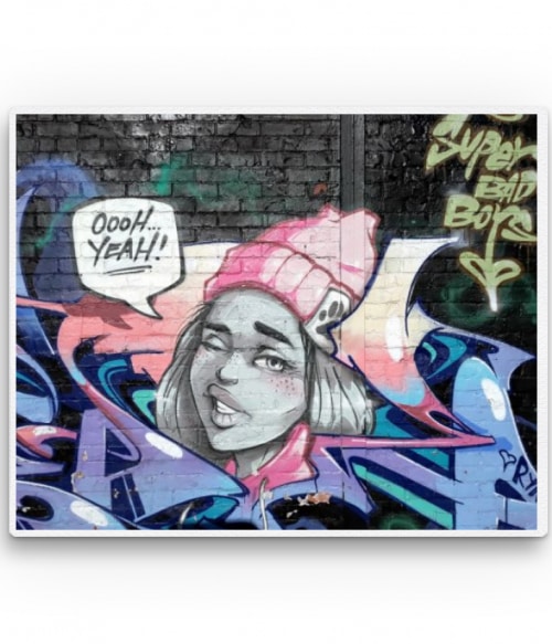 Graffiti girl Művészet Vászonkép - Művészet