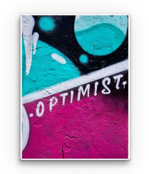 Optimist graffiti Művészet Vászonkép - Művészet