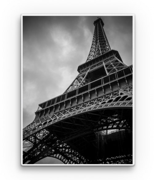 Eiffel Tower - black and white Utazás Vászonkép - Utazás