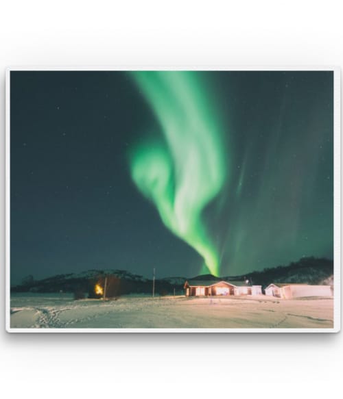 Aurora Borealis - green Csillagászat Pólók, Pulóverek, Bögrék - Tudomány