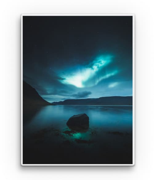 Aurora Borealis - blue Tudomány Vászonkép - Tudomány