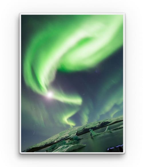 Aurora Borealis - green 2. Csillagászat Vászonkép - Tudomány
