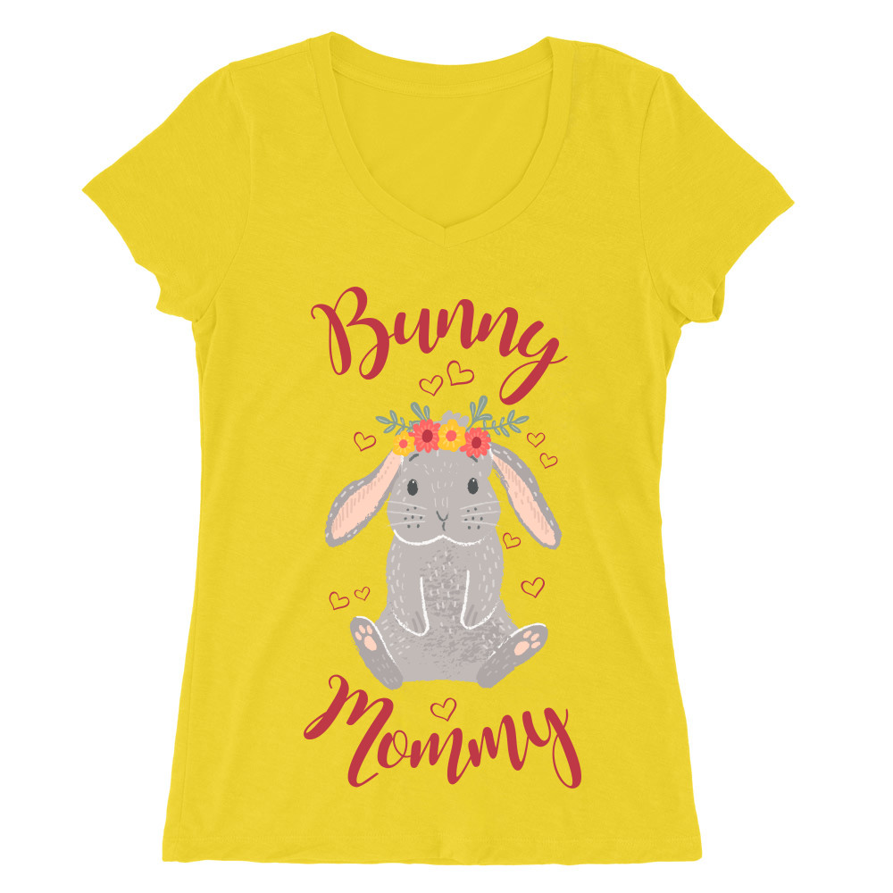 Bunny Mommy Női V-nyakú Póló