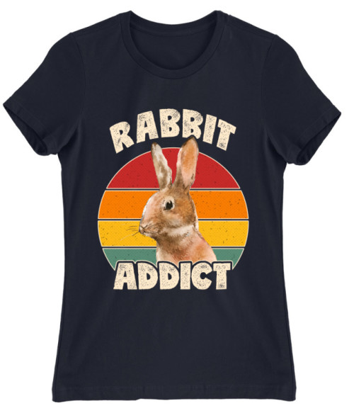 Addict - Rabbit Nyuszis Női Póló - Nyuszis