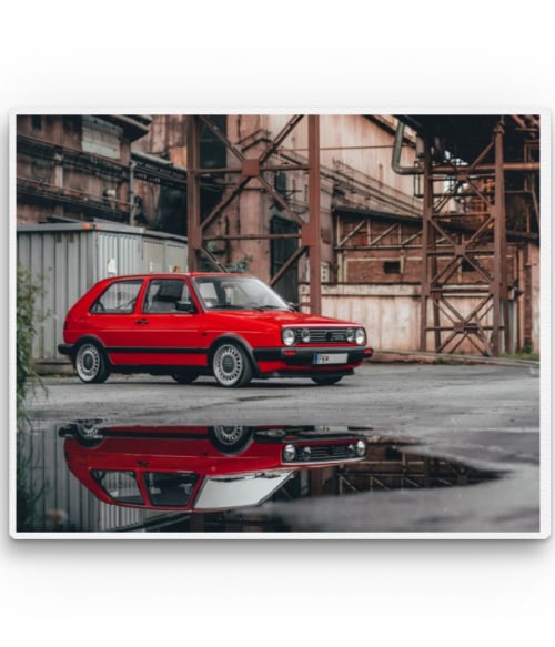 Red VW Golf GTD Vezetés Vászonkép - Vezetés