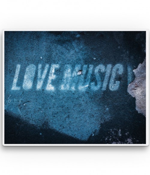 Love Music Grunge Vicces szöveges Vászonkép - Vicces szöveges