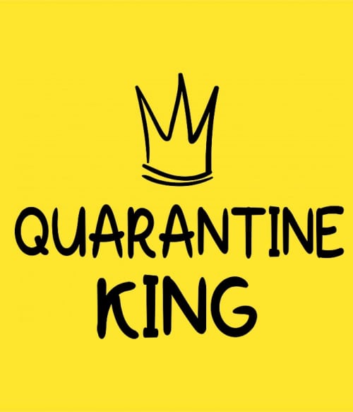 Quarantine King Karantén Pólók, Pulóverek, Bögrék - Poénos
