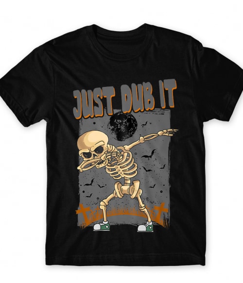 Just Dub it - Skeleton Halloween Férfi Póló - Ünnepekre