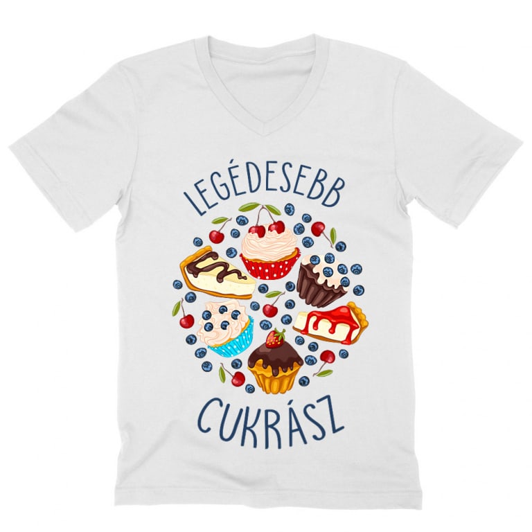 Legédesebb Cukrász - Férfi V-nyakú Póló