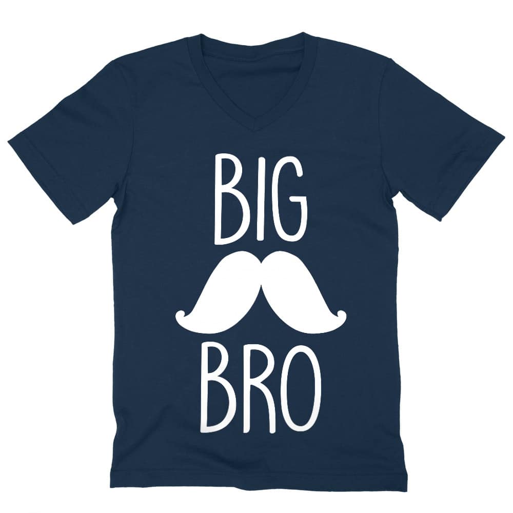 Big Bro Mustache Férfi V-nyakú Póló