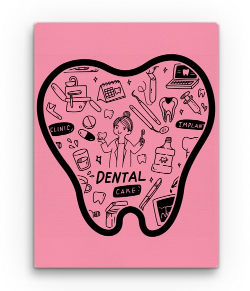 Dentist girl Egészségügy Vászonkép - Munka