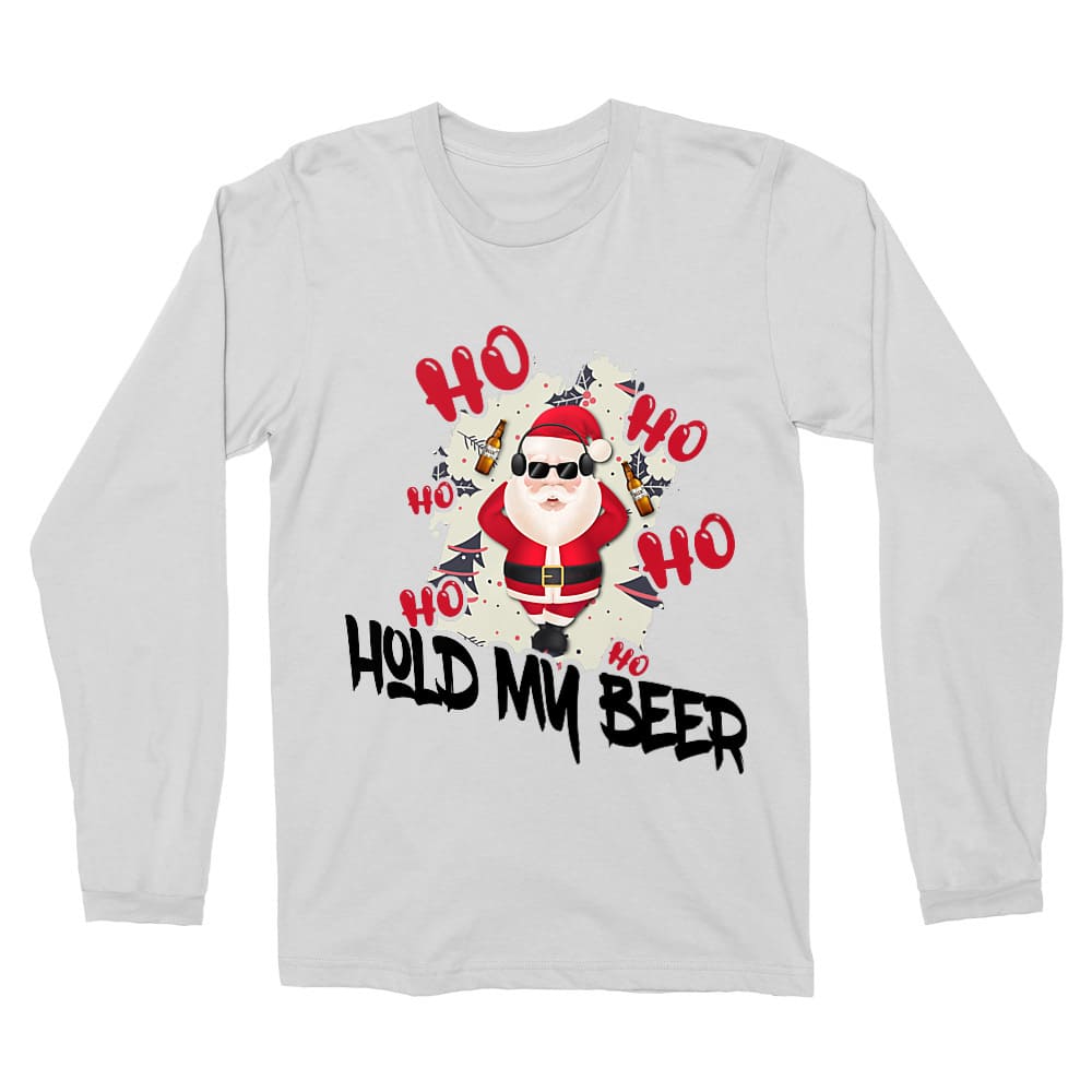 Ho-ho- hold my beer Férfi Hosszúujjú Póló