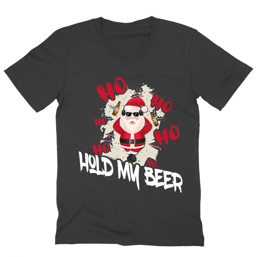 Ho-ho- hold my beer Férfi V-nyakú Póló