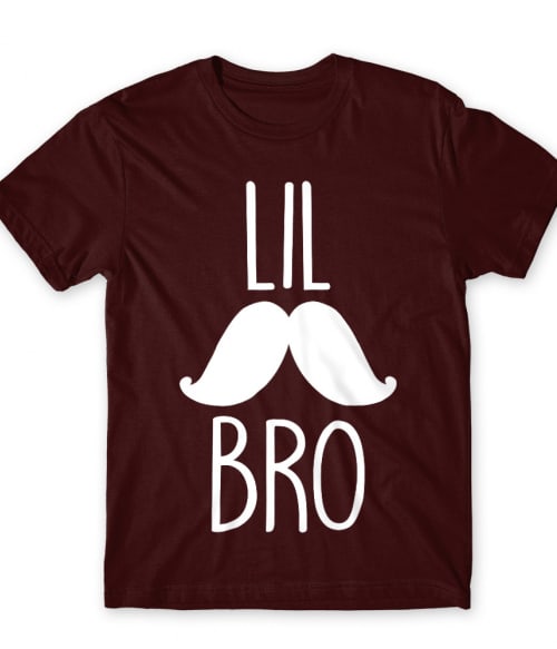 Lil Bro Mustache Testvér Férfi Póló - Testvér