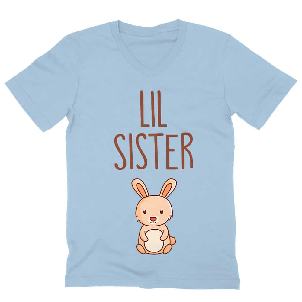 Lil Sister Bunny Férfi V-nyakú Póló