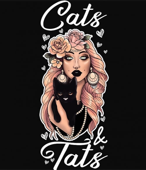 Cats & Tats Tetoválás Tetoválás Tetoválás Pólók, Pulóverek, Bögrék - Tetoválás
