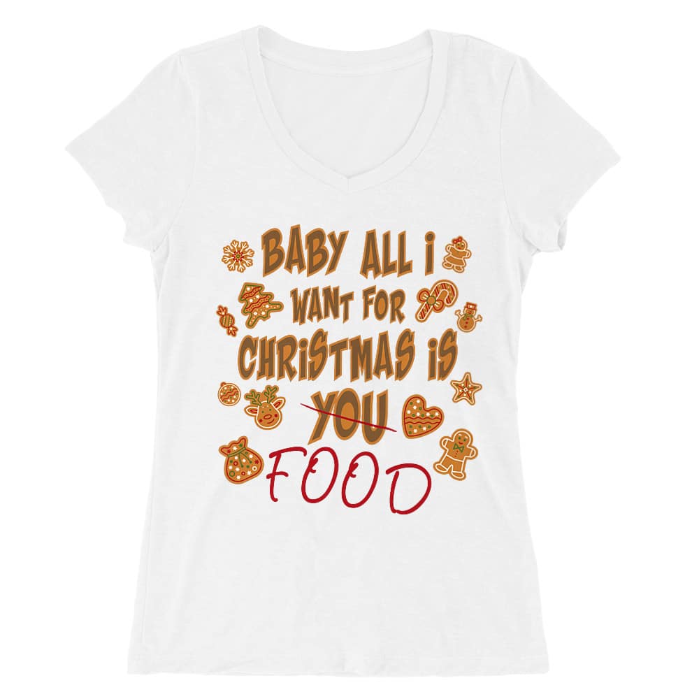 Baby All I Want Női V-nyakú Póló