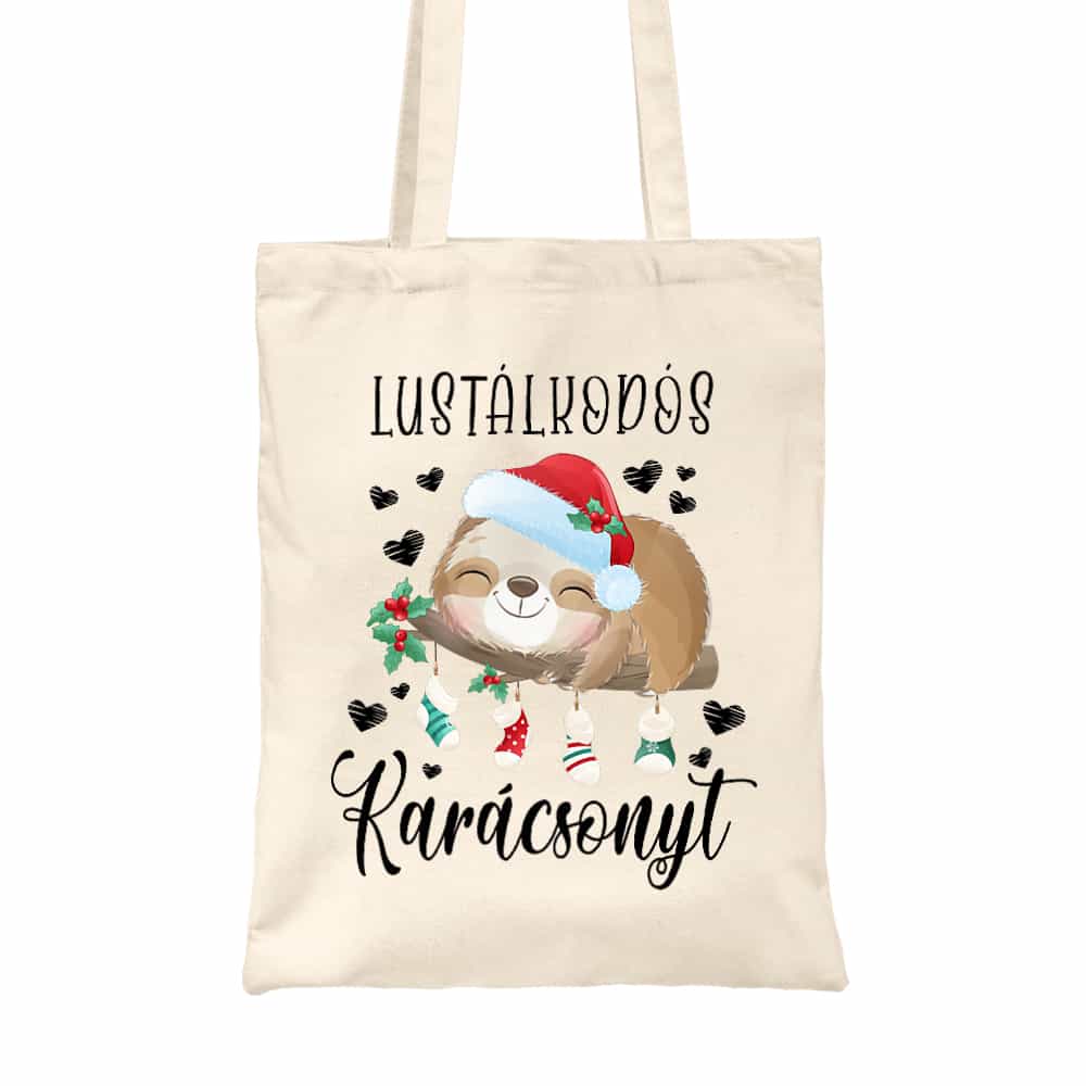Lustálkodós Karácsonyt Vászontáska