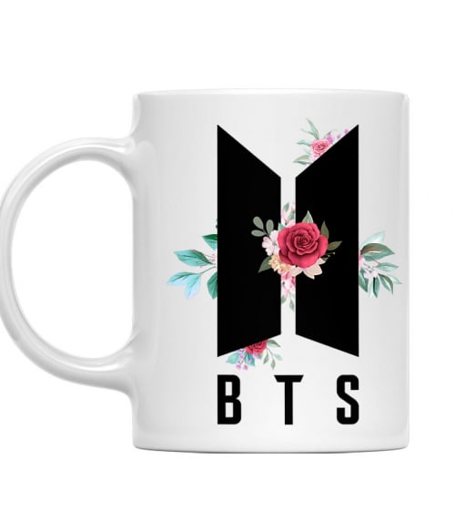 BTS logo with flowers BTS Bögre - K-Pop