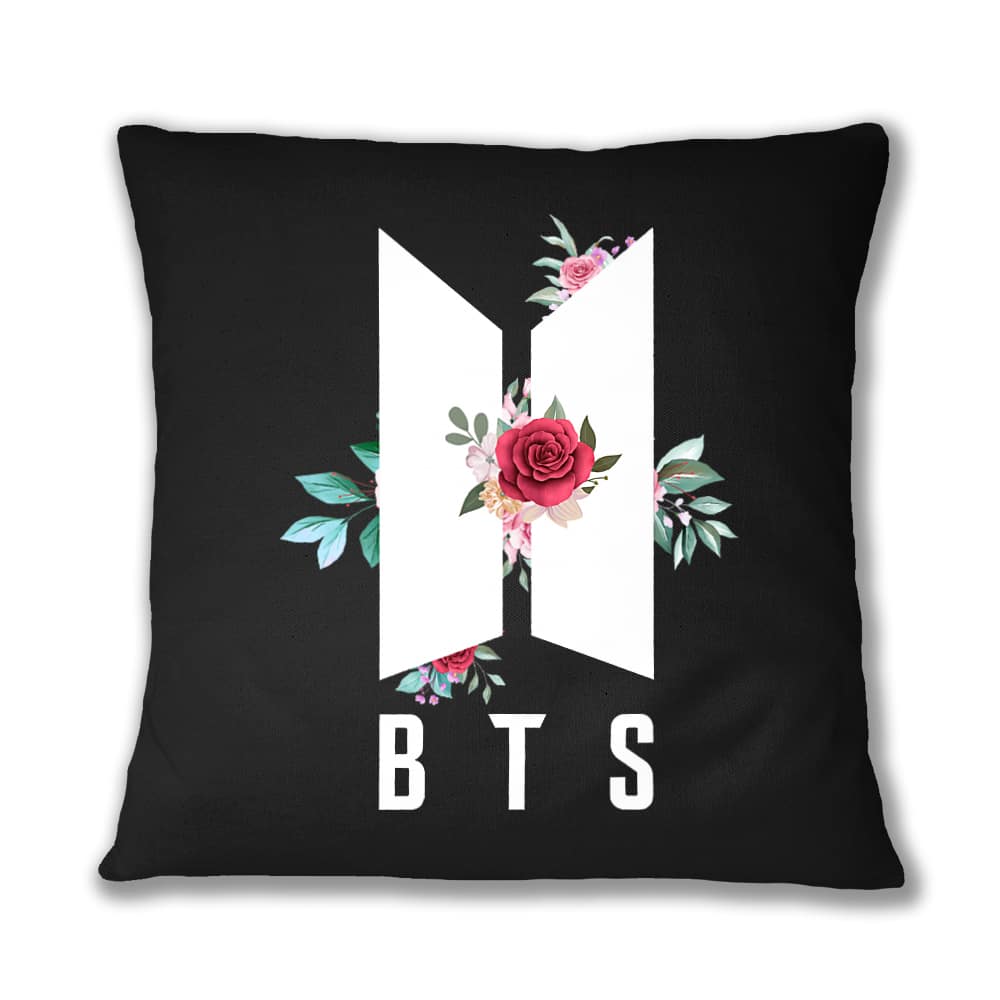 BTS logo with flowers Párnahuzat