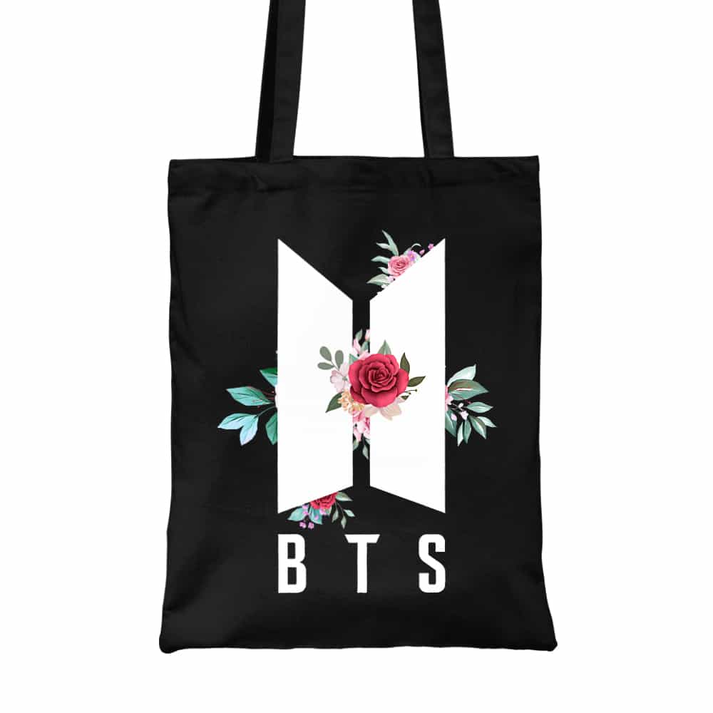 BTS logo with flowers Vászontáska