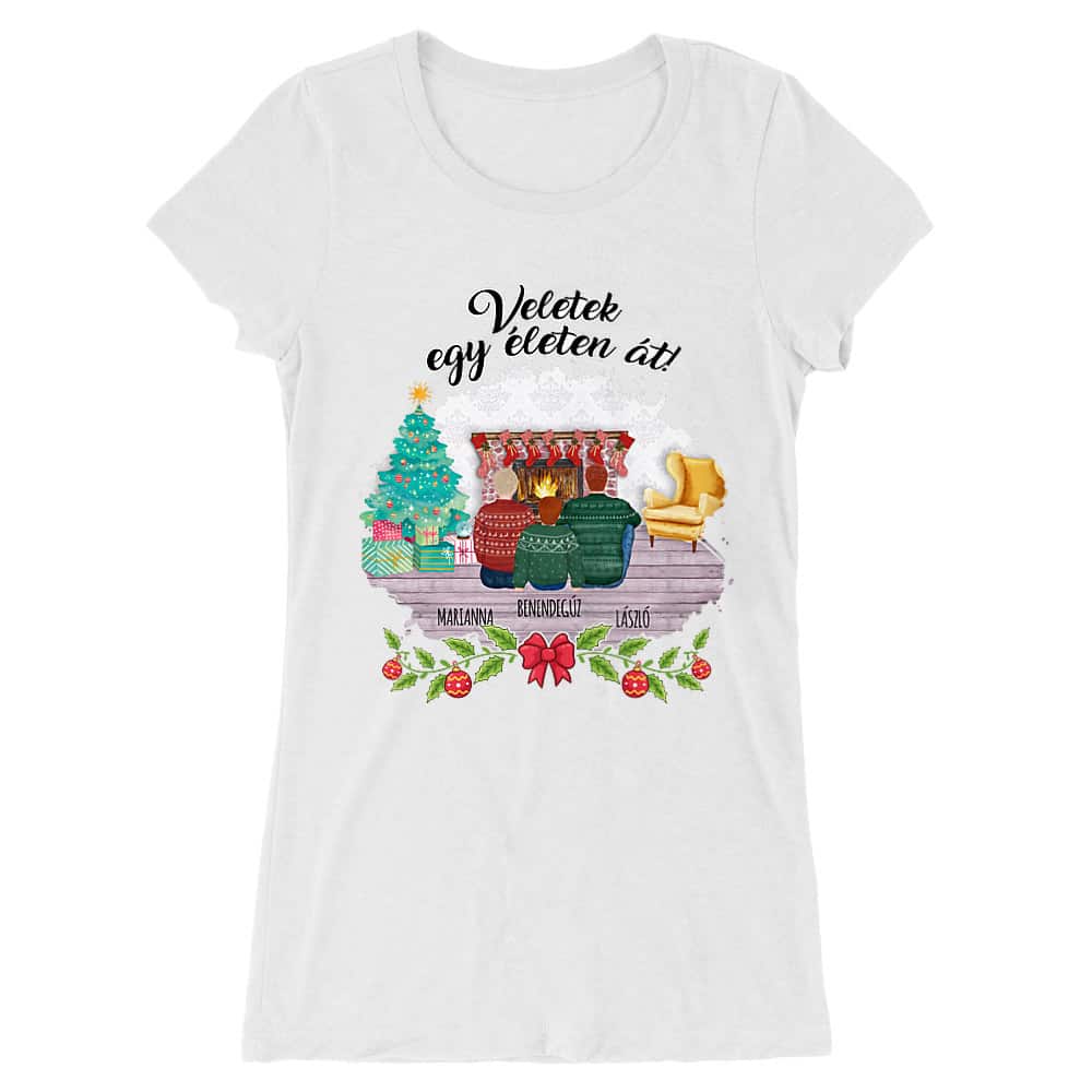 Családdal karácsonykor - MyLife Női Hosszított Póló