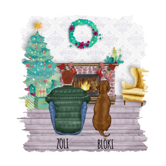 Kiskedvenccel karácsonykor - MyLife kutya Pólók, Pulóverek, Bögrék - Kutyás