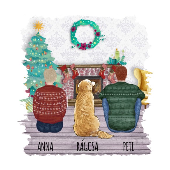 Kiskedvenccel karácsonykor Páros - MyLife kutya Pólók, Pulóverek, Bögrék - Kutyás