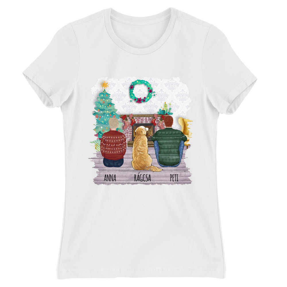 Kiskedvenccel karácsonykor Páros - MyLife Női Póló