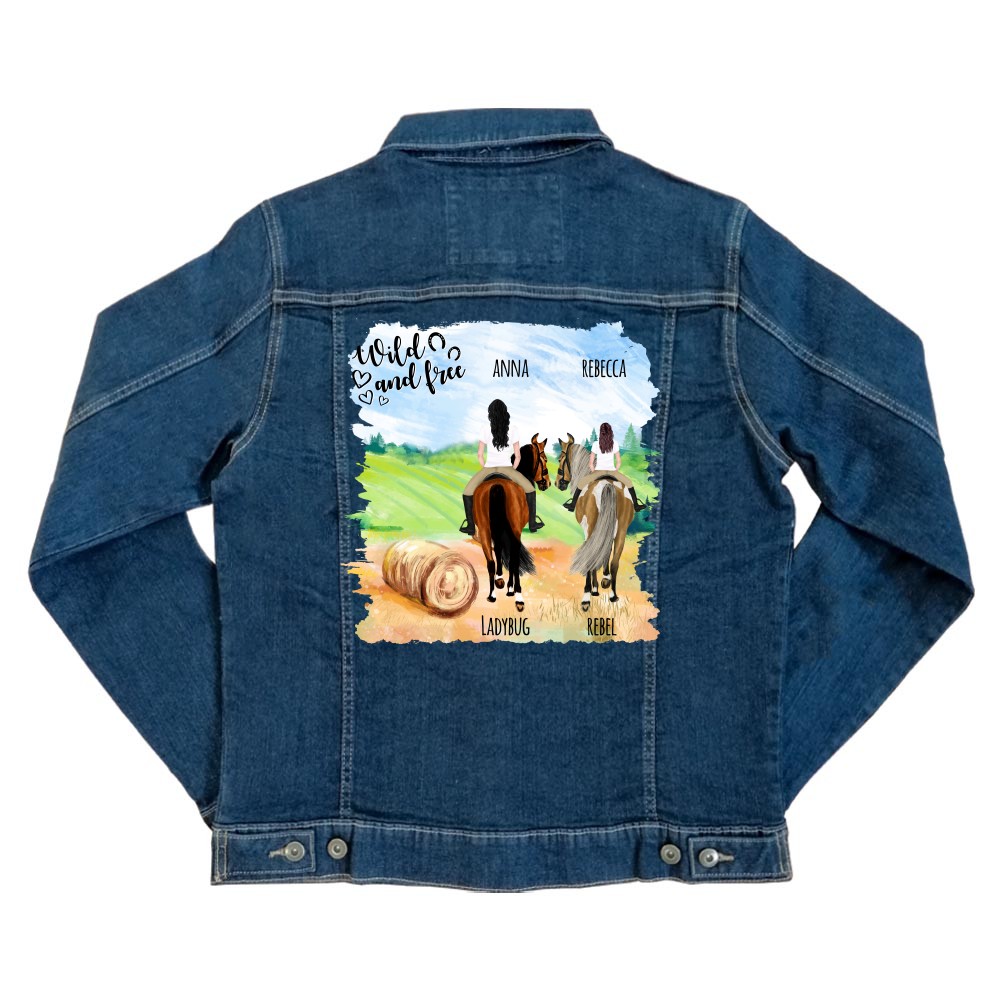 Lovas nyári mezőn - MyLife Unisex Farmerkabát