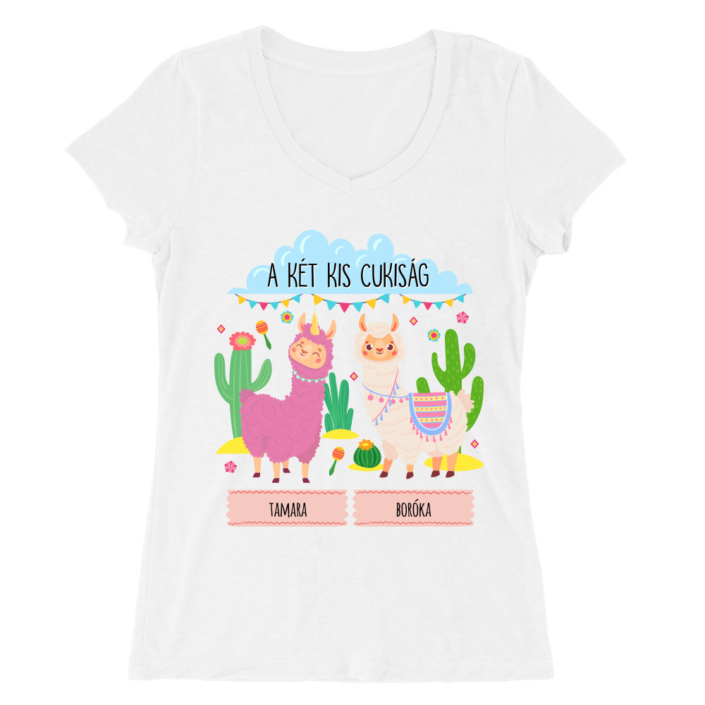 Llama friends - MyLife Női V-nyakú Póló