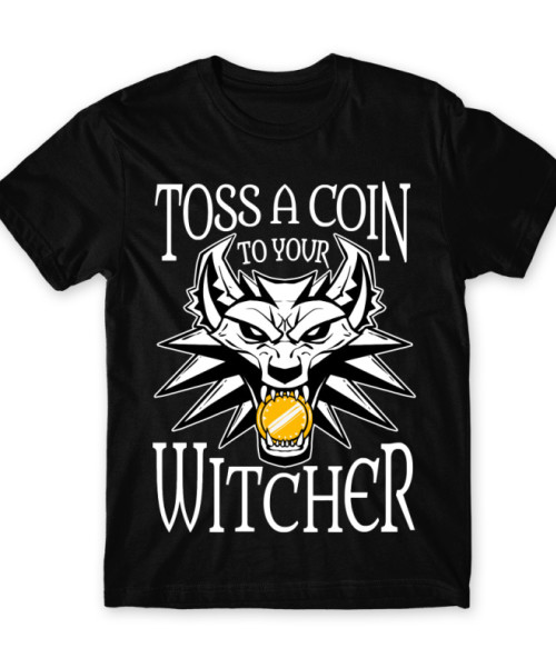 Toss a coin logo The Witcher Férfi Póló - The Witcher
