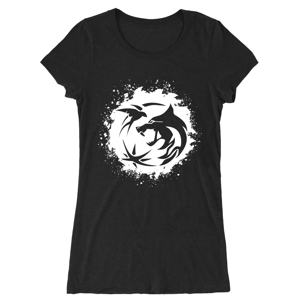 Witcher logo splash Női Hosszított Póló