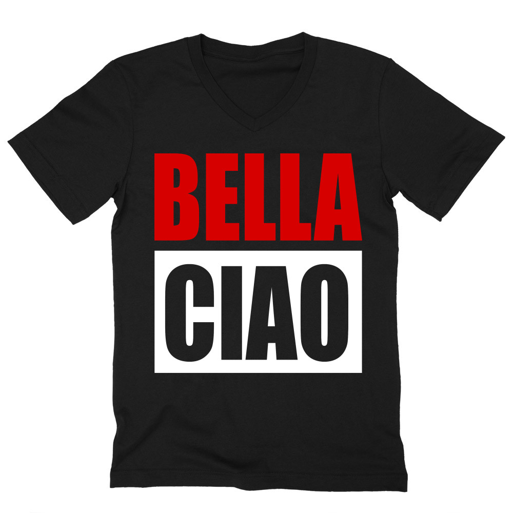 Bella Ciao Férfi V-nyakú Póló